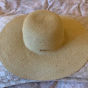 Floppy wide brim straw hat